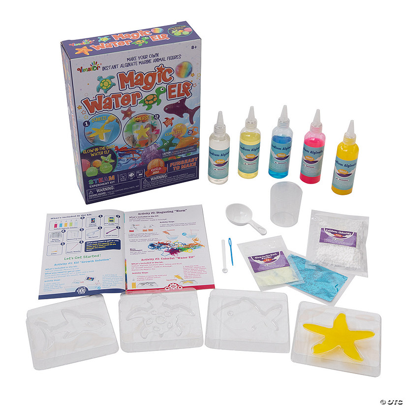 11 3/4&quot; x 12 1/4&quot; Magic Water Elf Make Your Own Sea Animal Figures Set - 8 Pc. Image