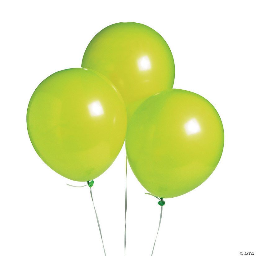 11" Lime Green Latex Balloons 24 Pc. Oriental Trading