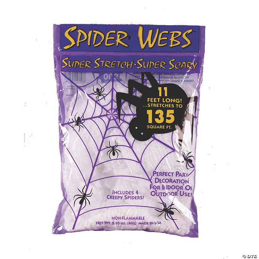 11' Stretchy White Spider Web Decoration Image