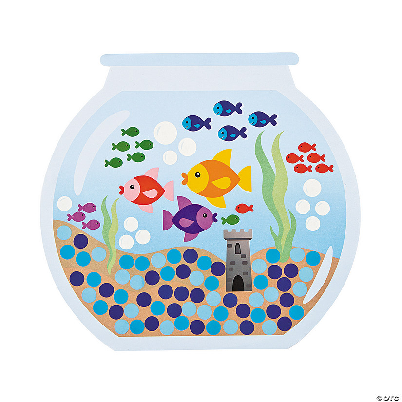 11" x 10 1/4" Count to 100 Fishbowl Paper Sticker Scenes - 12 Pc. Image