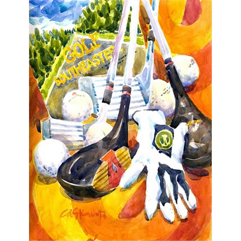 11 x 15 in. Southeastern Golf Clubs With Glove And Balls Flag Garden Size Image