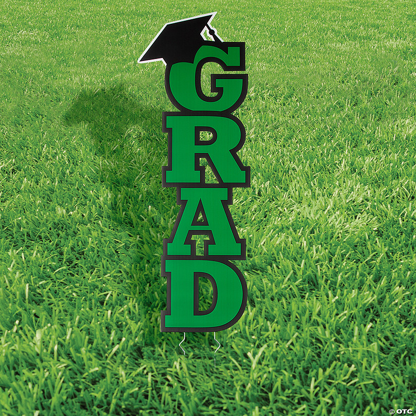 11" x 30" Green Graduation Party Yard Stake Image