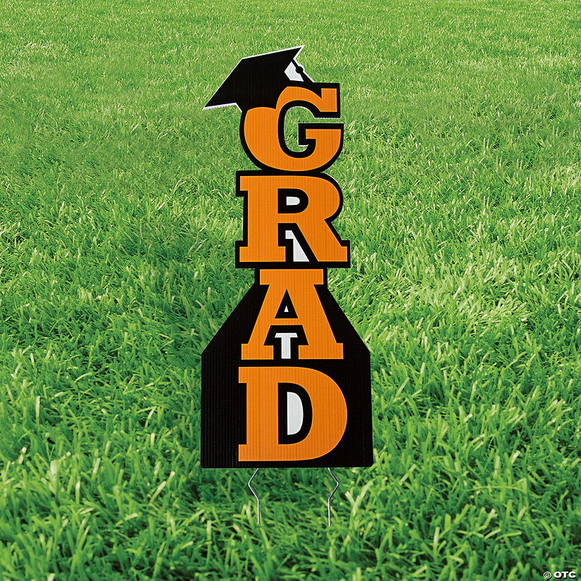 11" x 30" Orange Grad Vertical Yard Sign Image