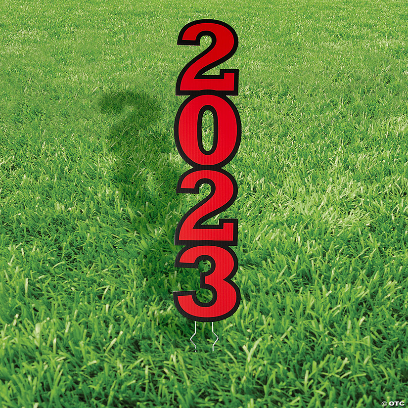 11" x 30" Red Class of 2023 Yard Stake Image
