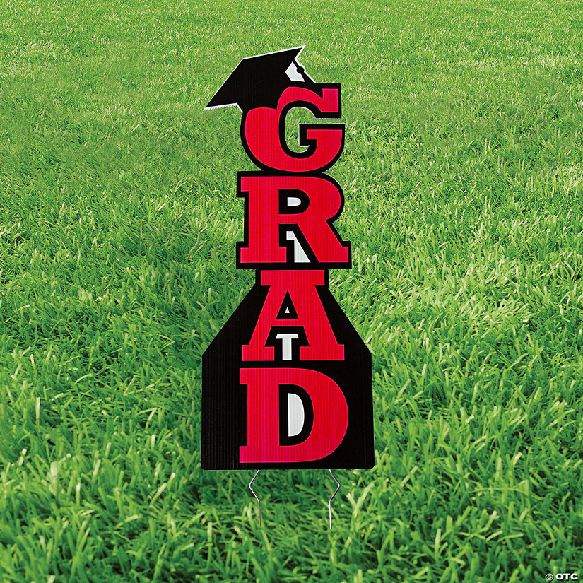 11" x 30" Red Grad Vertical Yard Sign Image