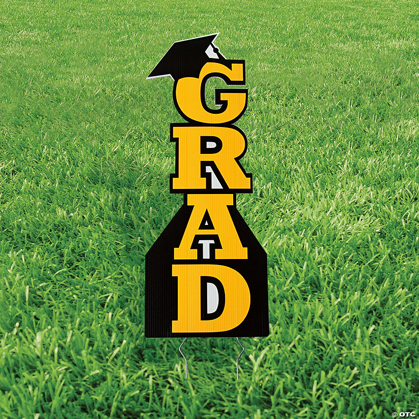 11" x 30" Yellow Grad Vertical Yard Sign Image