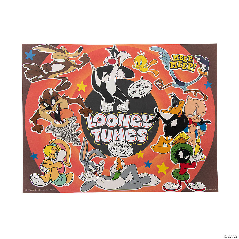 11" x 8 1/2" Looney Tunes&#8482; Logo and Characters Sticker Scenes - 12 Pc. Image