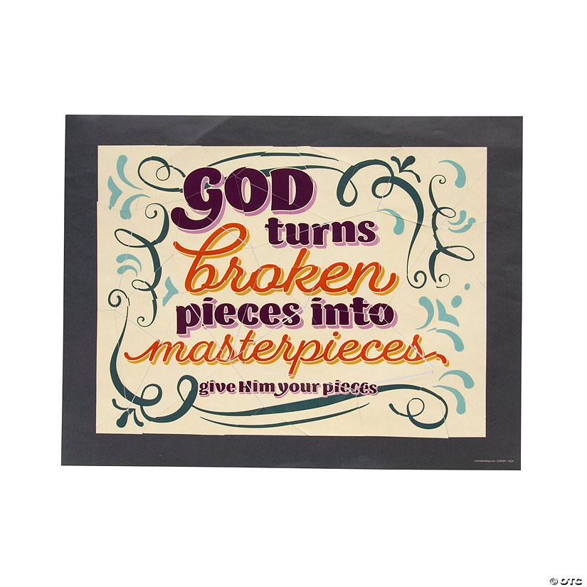 11" x 8 1/2" Religious Broken Pieces into Masterpieces Mosaic Sticker Sheet &#8211; 24 Pc. Image