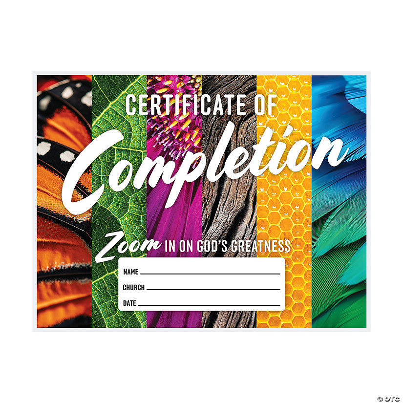 11" x 8 1/2" Zoom In VBS Certificates of Completion - 25 Pc. Image