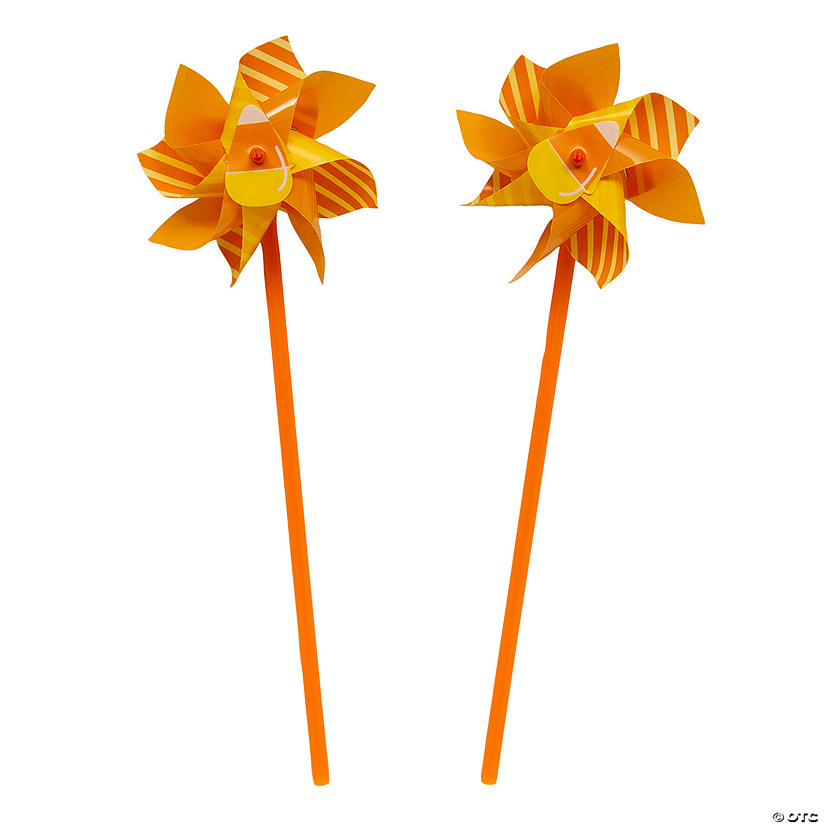 12 1/4" Halloween Candy Corn Plastic Pinwheels - 36 Pc. Image