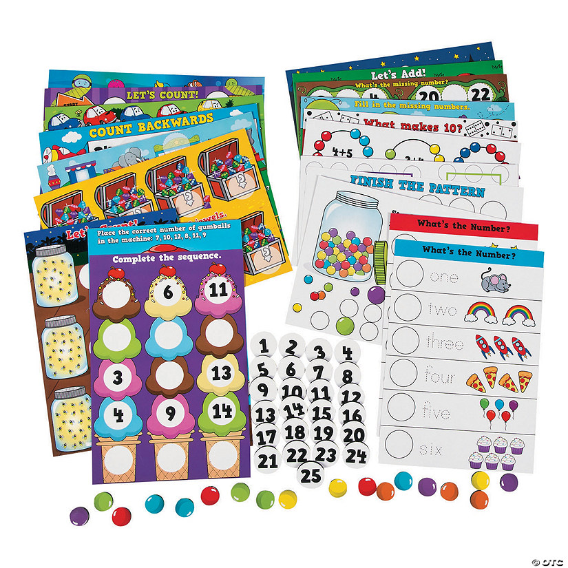 12 1/4" x 8 1/2" Numbers &amp; Counting Assorted Magnetic Activity Mat Set Image