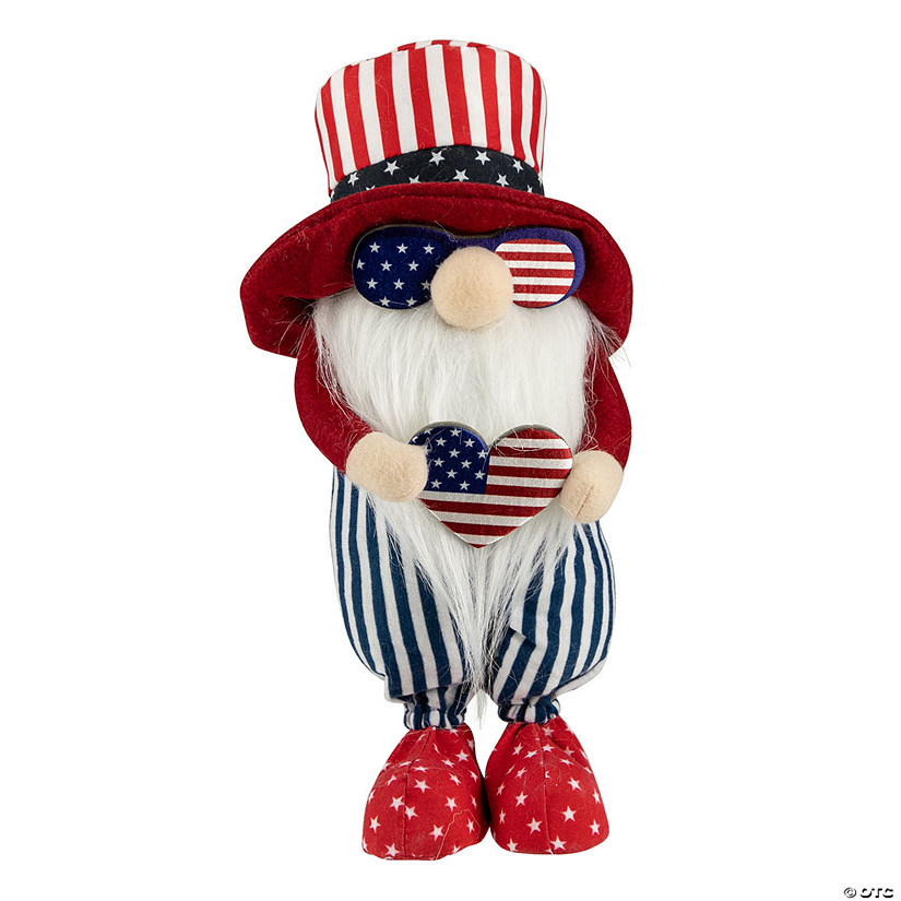 12.25" Patriotic Heart 4th of July Americana Gnome Image