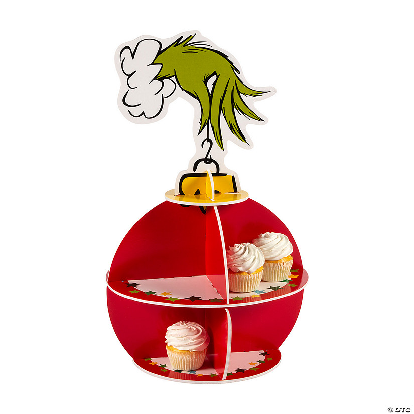 12 3/4" x 20 1/2" Dr. Seuss&#8482; The Grinch Bulb Ornament-Shaped Foam Treat Stand Image