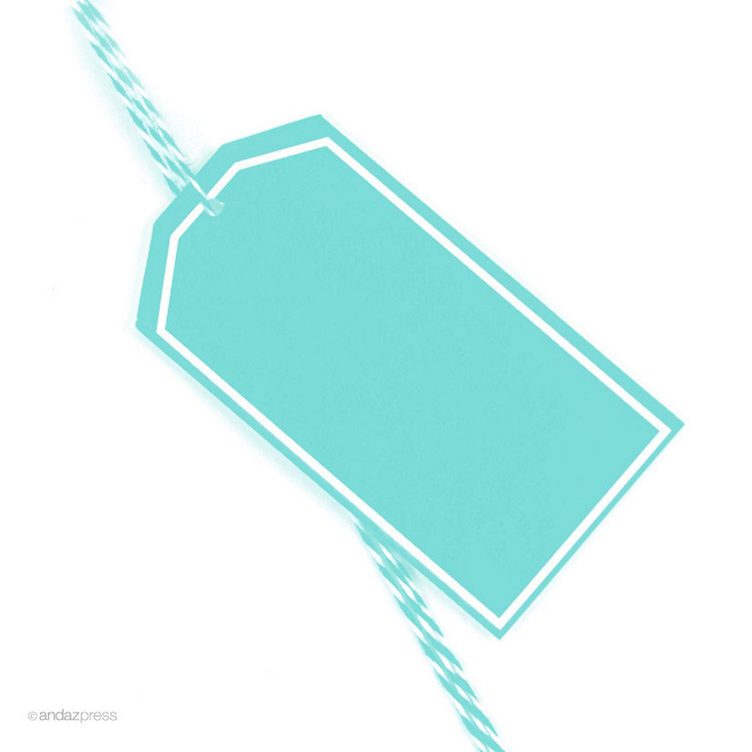 12 Classic Tags Solid Blank Diamond Blue Image