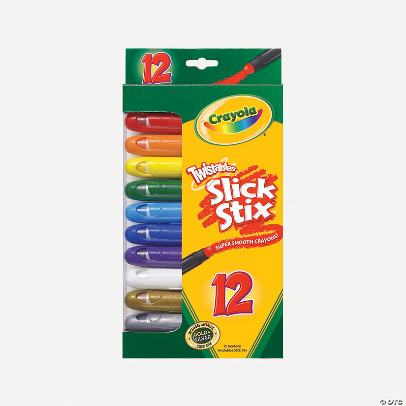 12-Color Crayola ® Twistables Slick Stix Super Smooth Crayons