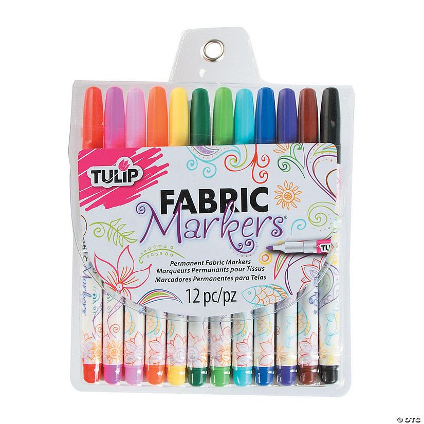 12-Color Tulip<sup>&#174;</sup> Fine Tip Fabric Markers Image