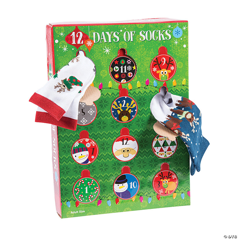 12 Days of Christmas Socks Gift Set - 12 Pc. Image