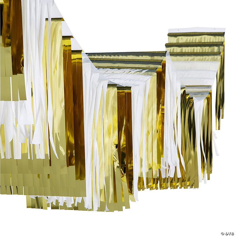 12 Ft. Gold Metallic Foil & Tissue Paper Ceiling Decoration Image