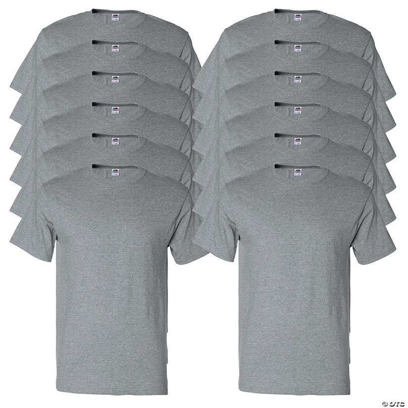 12 Gray Adult's T-Shirts Image