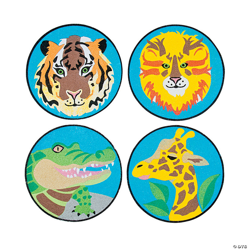 12" Large Extreme Jungle Sand Art Sticky Boards - 12 Pc. Image