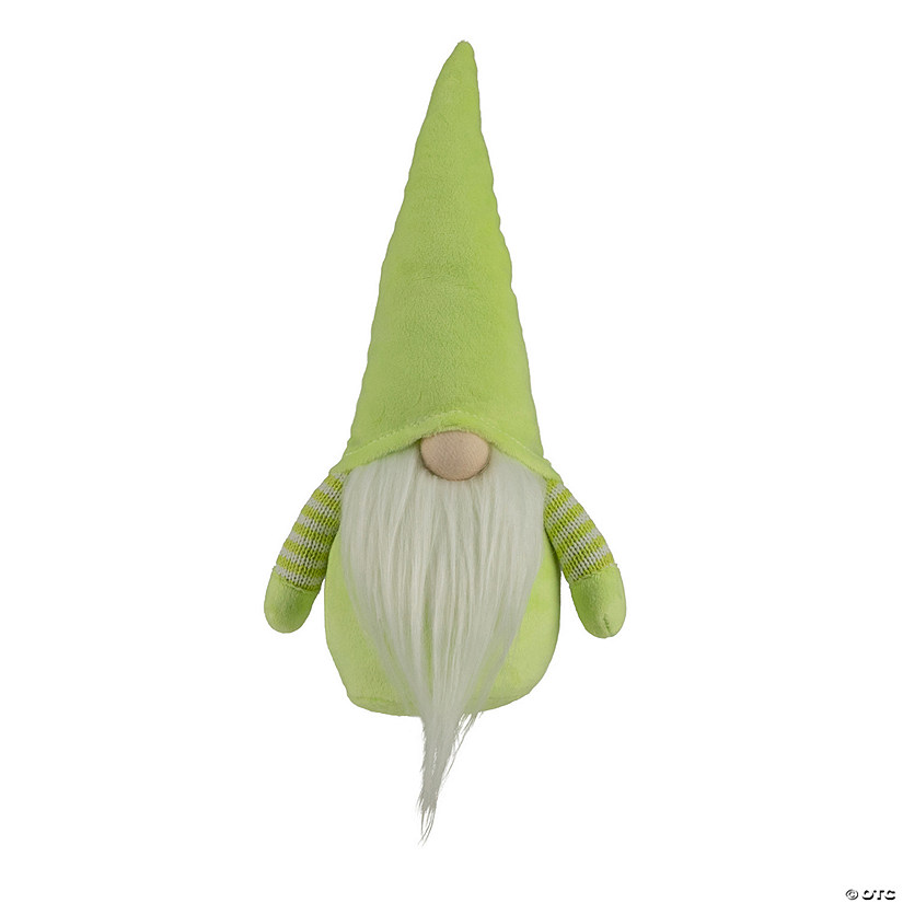 12" Lime Green and White Spring Gnome Image