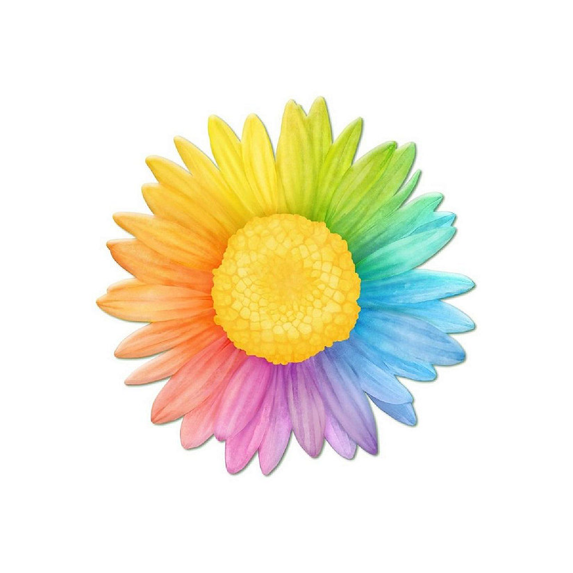 12" Metal Embossed Daisy Hanger: Multi Image