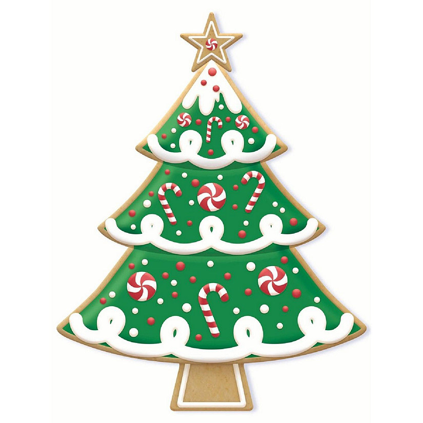 12" Metal Embossed Hanger: Peppermint Cookie Tree Image
