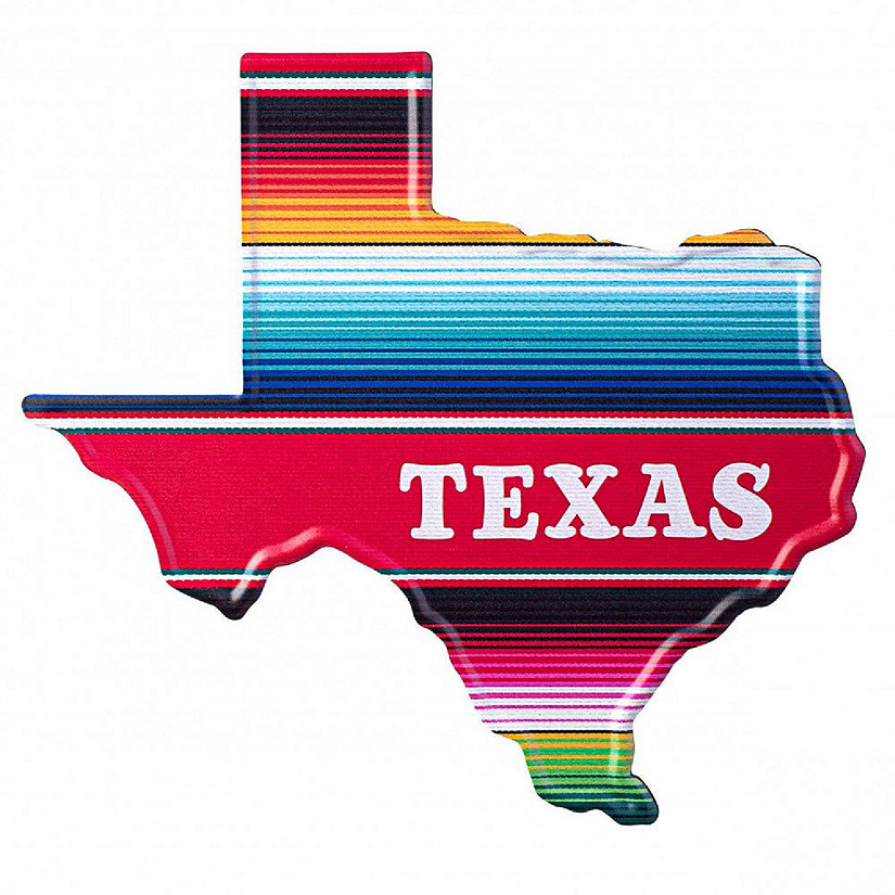 12" Metal Embossed Hanger: Serape Texas Image