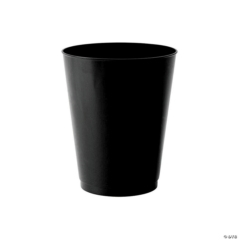 12 oz. Black Round Disposable Plastic Tumblers (120 Cups) Image