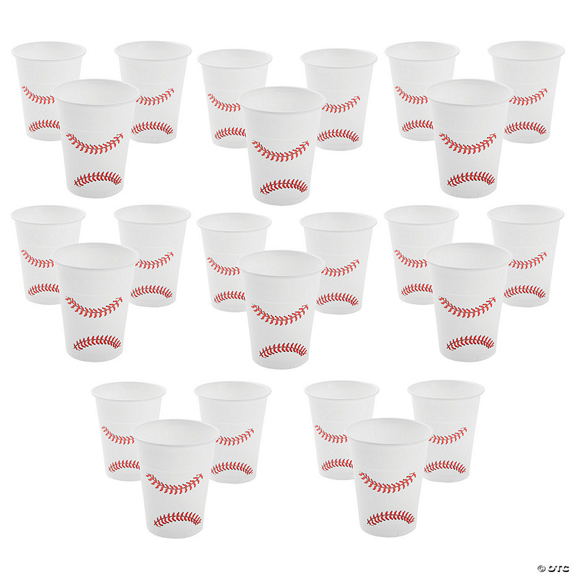 12 oz. Bulk 200 Ct. Baseball Disposable Plastic Cups Image