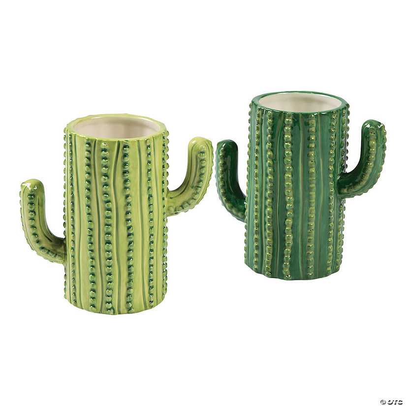 12 oz. Cactus Reusable Ceramic Tumblers - 4 Ct. Image