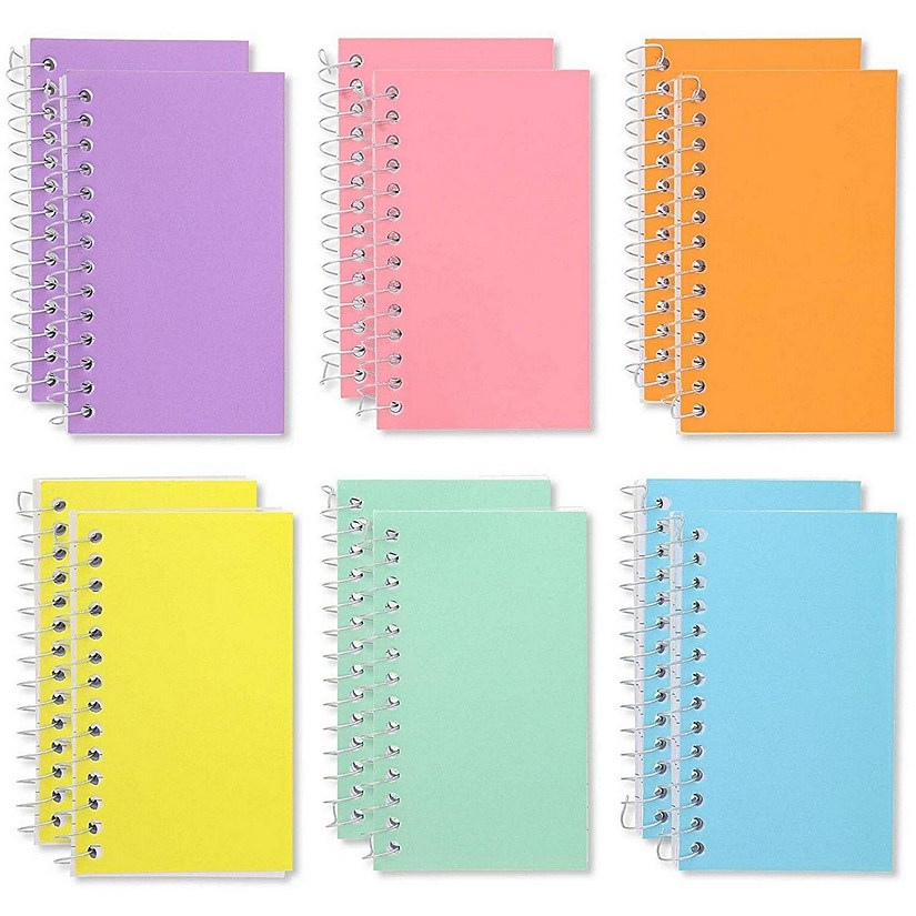 12Pack SpiralBound Notebook 3x5, 40 Sheets Per Notepad, College Ruled