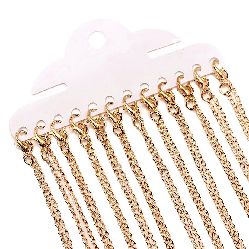 12 Pcs 30 3/8" Rose Gold Necklace Chains Image