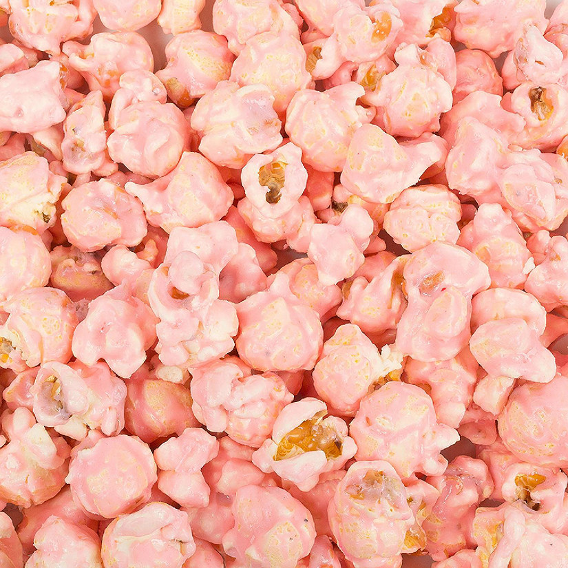 12 Pcs Pink Candy Coated Popcorn Vanilla Flavored 3.5 oz Bags Individually Wrapped Image