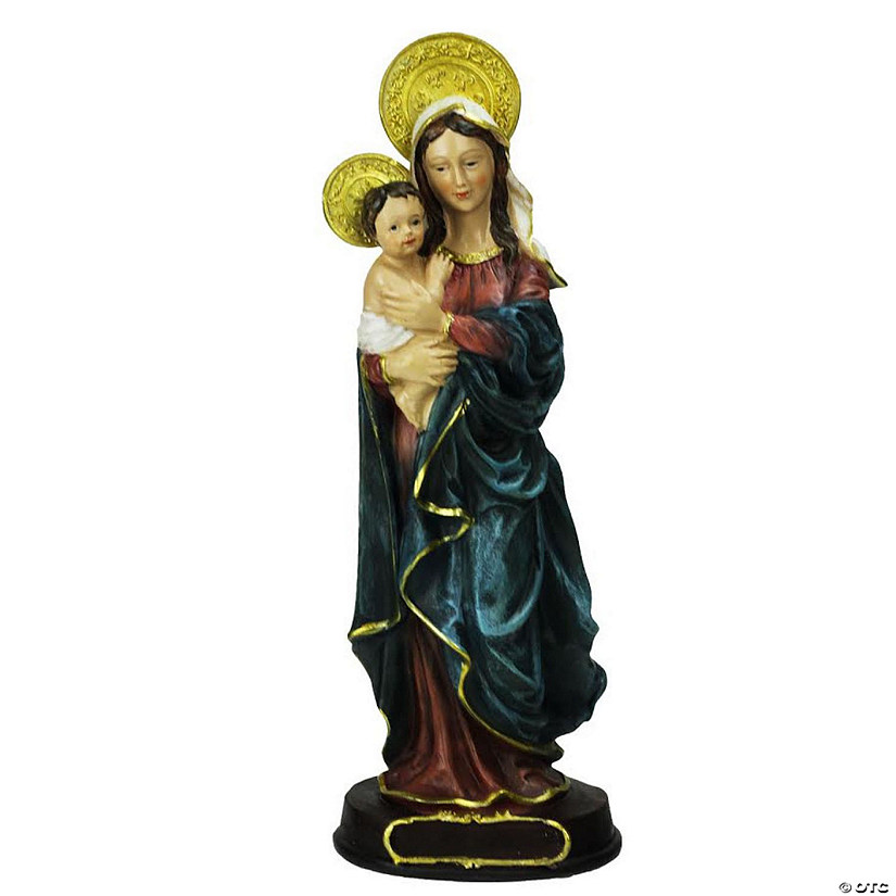 12" Virgin Mary with Baby Jesus Religious Christmas Nativity Table Top Figure Image