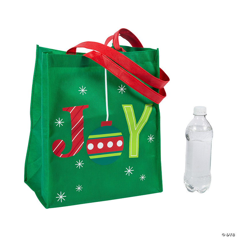 12" x 14" Large Christmas Shopper Tote Bags - 12 Pc. Image