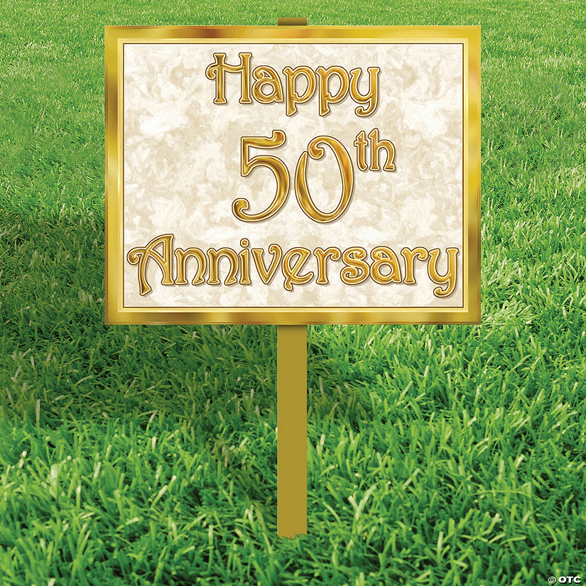 12" x 15" 50th Anniversary Yard Sign Image