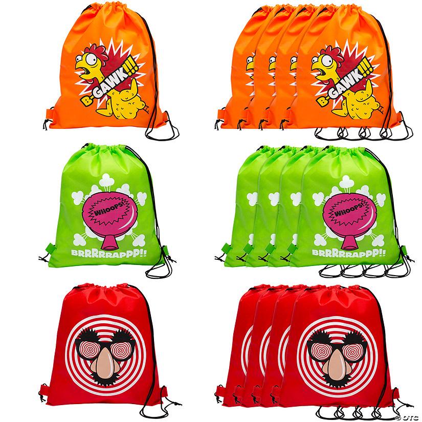12" x 15" Medium Classic Gags Nonwoven Drawstring Backpacks Image