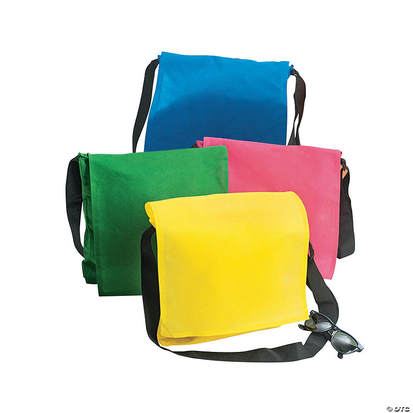 12" x 2" x 13" Large Messenger Nonwoven Tote Bags - 12 Pc. Image