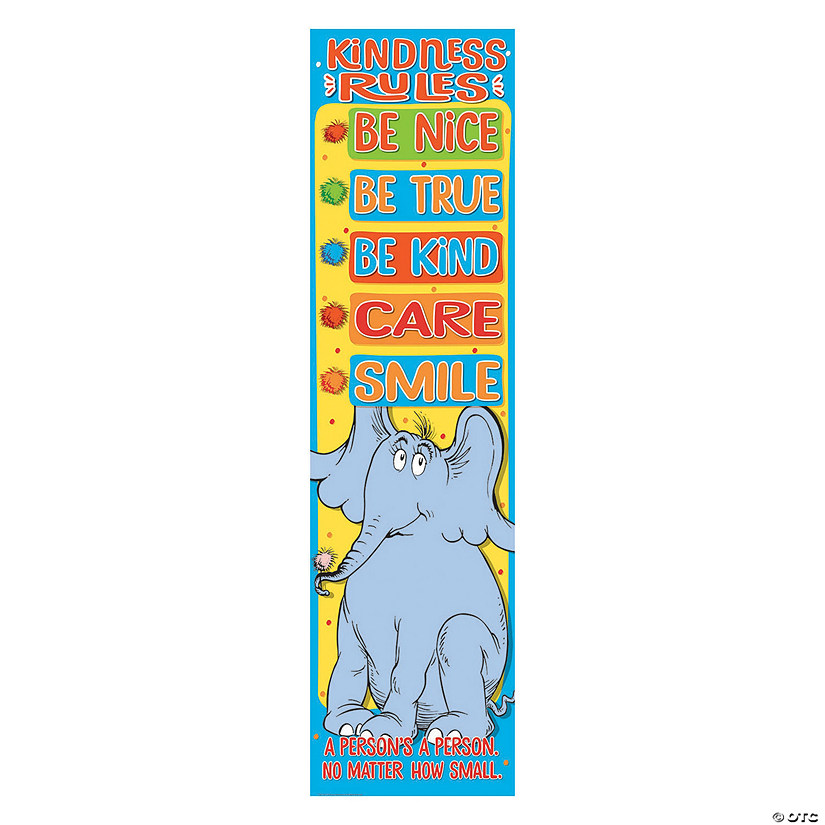 12" x 45" Dr. Seuss&#8482; Horton Hears a Who Kindness Rules Vertical Cardstock Banner Image