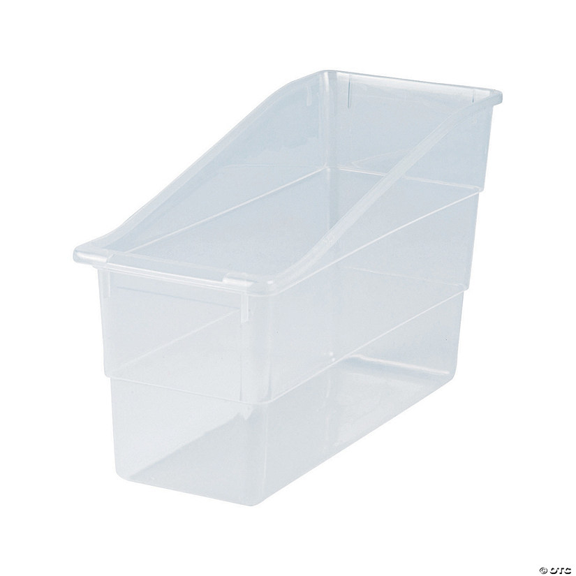 12" x 7 1/2" Clear Classroom Plastic Book Bin Organizers - 6 Pc. Image