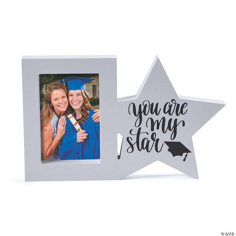 12" x 7 1/2" You Are My Star Graduation Grey Wood Picture Frame Image