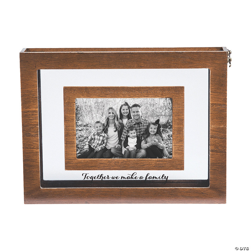 12" x 9" Blended Family Sand Ceremony Wood & Glass Picture Frame Image