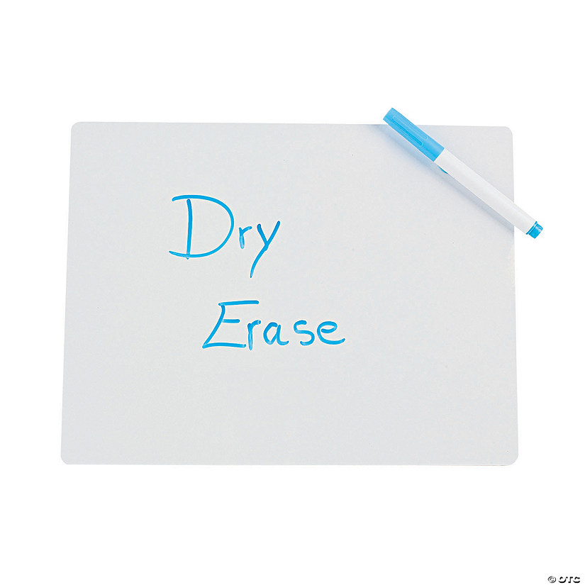 12" x 9" White Lightweight Dry Erase Lap Boards - 12 Pc. Image