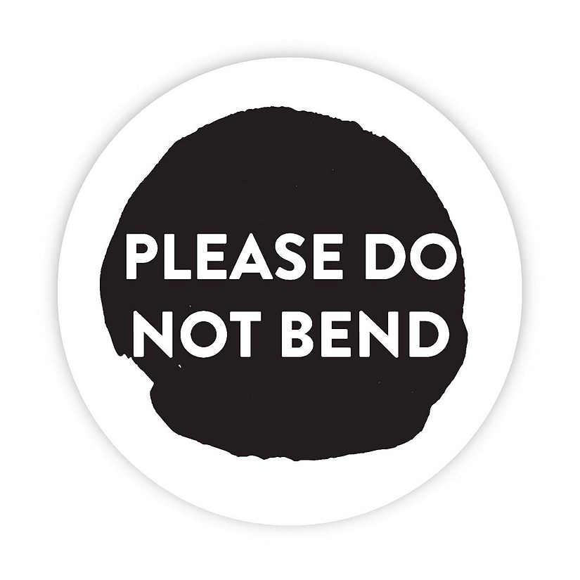 120 Black Please Do Not Bend  Stickers Image