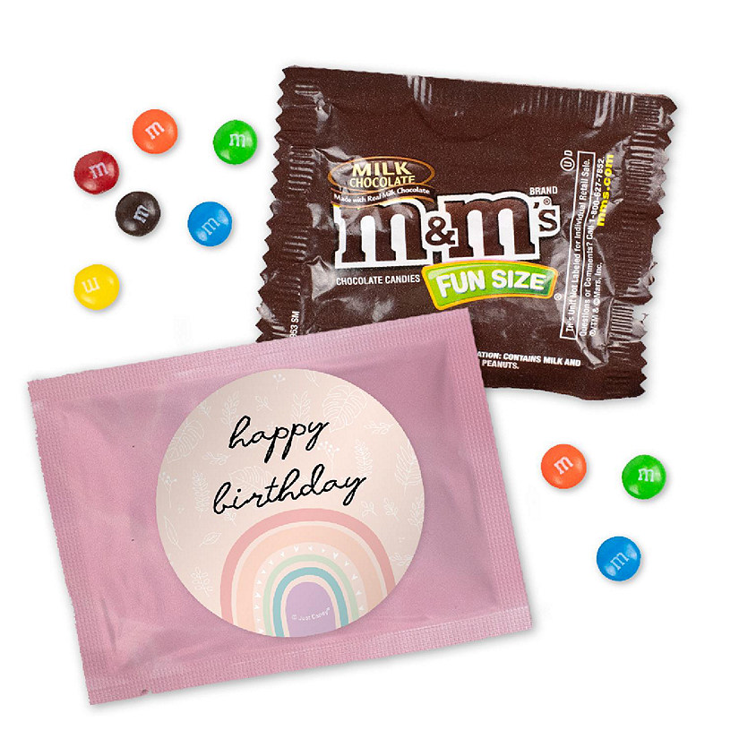 12ct Rainbow Birthday Candy M&M's Party Favor Packs (12ct) - Milk Chocolate - by Just Candy Image