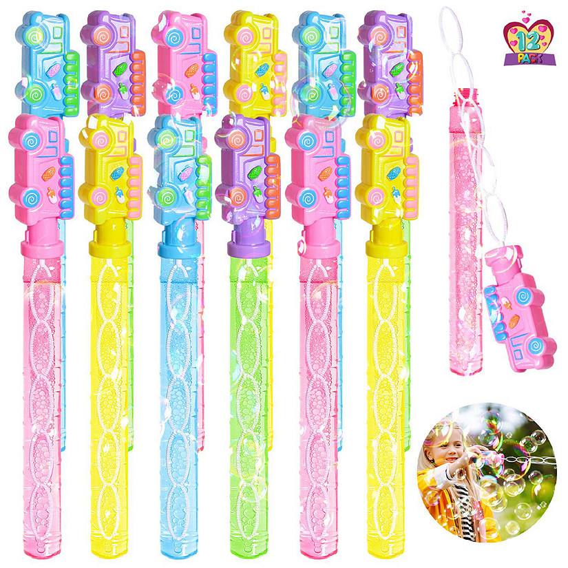 12PCS Assorted Macaron Ice Cream Truck Bubble Wands for Kids Birthday Gifts Party Favors Image