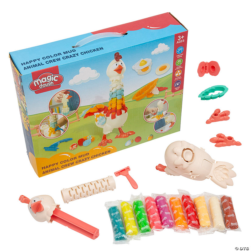 13 1/4&quot; x 10 1/4&quot; Chicken Clay Dough Creation &amp; Play Set - 14 Pc. Image