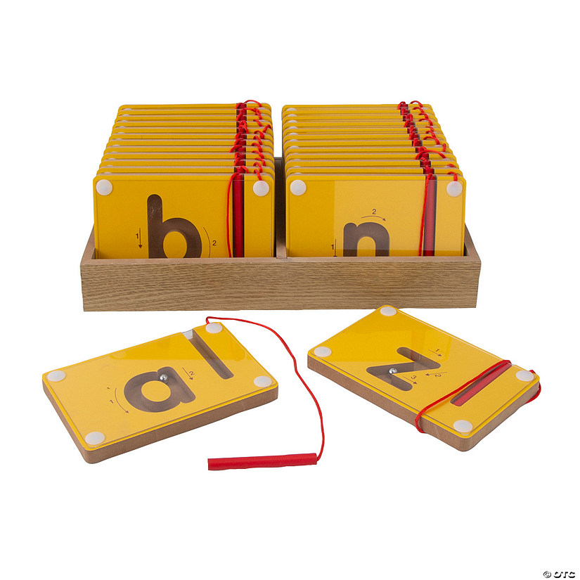 13 3/4&quot; x 9 3/4&quot; Lowercase Alphabet Wood Tracing Boards &amp;#8211; 26 Pc.  Image