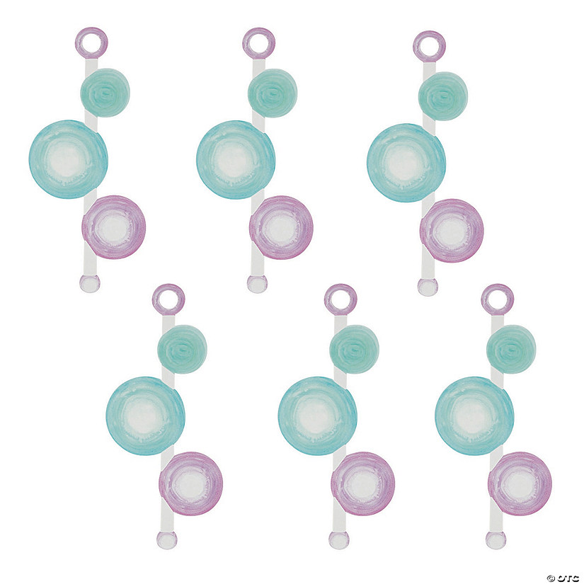 13.5" Mermaid Sparkle Bubble Hanging Decorations - 6 Pc. Image